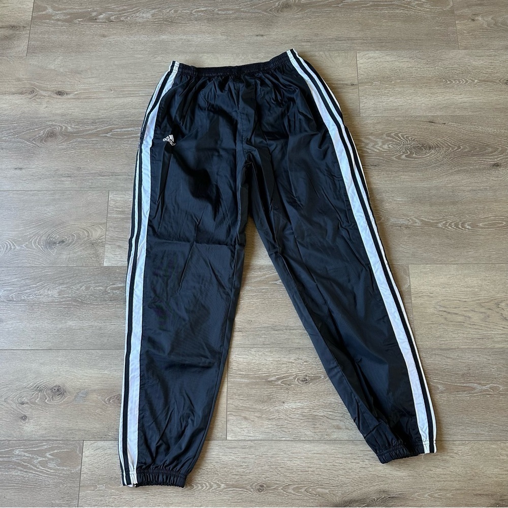 Vintage Adidas Mens Nylon Pants Sz L Black